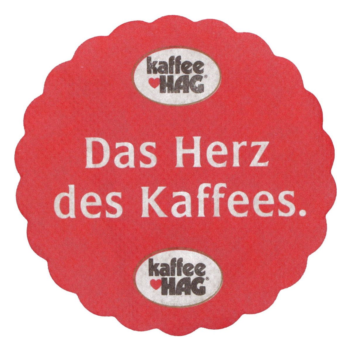 1000x Kaffee Hag Kaffee Tropfdeckchen rot Das Herz des Kaffees Untersetzer – Ansicht 3