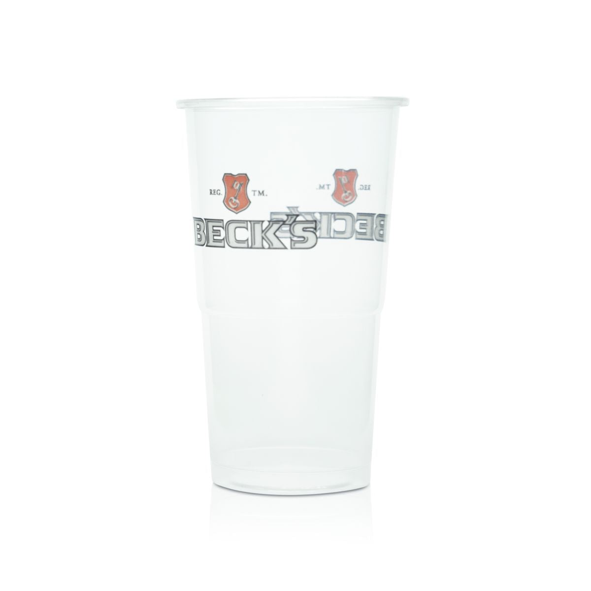 100x Becks Einwegbecher Glas 0,3l Plastikbecher Biergläser Party Festival Bar – Ansicht 3