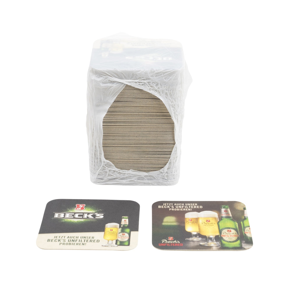 100x Becks Untersetzer Bierdeckel Coaster Beer Cover Mat Tropfschutz Gastro