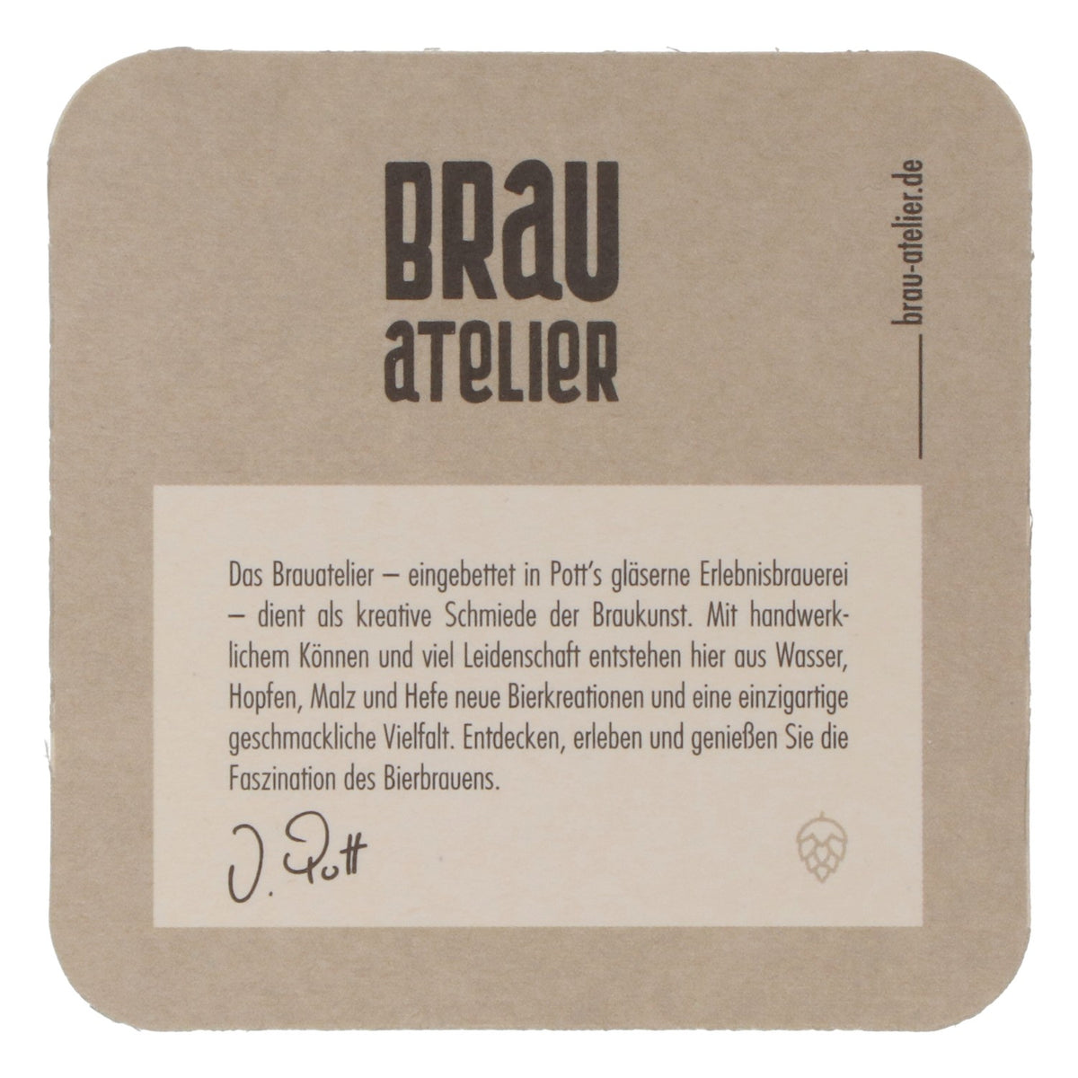 100x Brauatelier Bier Bierdeckel Untersetzer Glasuntersetzer 9,5x9,5cm – Ansicht 4