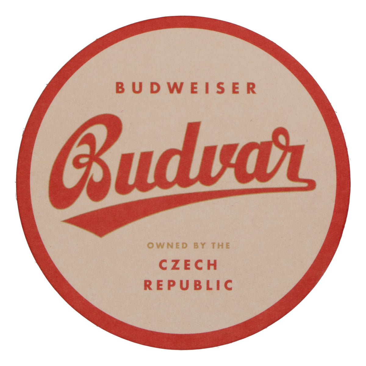 100x Budweiser Bier Bierdeckel Untersetzer Glasuntersetzer Barzubehör "Budvar" Weiß roter Rand – Ansicht 3