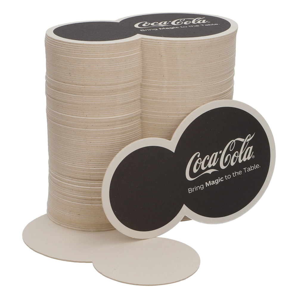 100x Coca Cola Softdrink Bierdeckel Untersetzer für Flasche + Glas "Bring Magic To The Table." neu