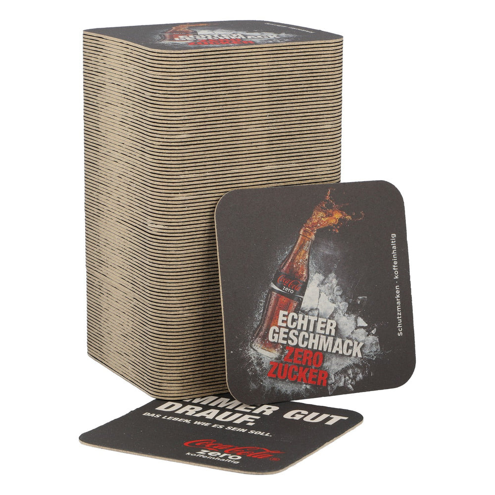 100x Coca Cola Softdrink Untersetzer Bierdeckel "Immer gut drauf"