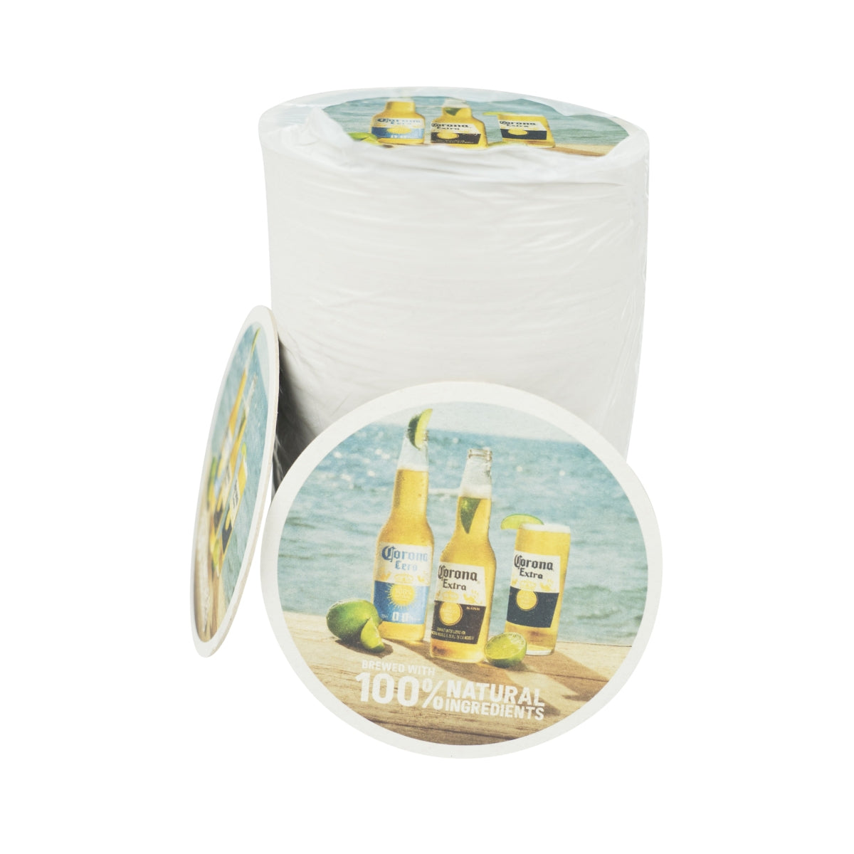 100x Corona Untersetzer Bierdeckel Ø9cm Coaster Flaschen Getränke Unterlage – Ansicht 3