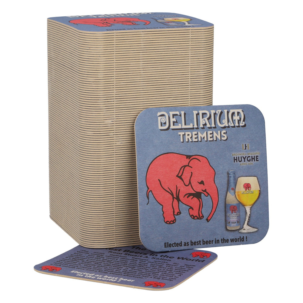 100x Delirium Bier Bierdeckel Untersetzer Glasuntersetzer Barzubehör 9x9 cm