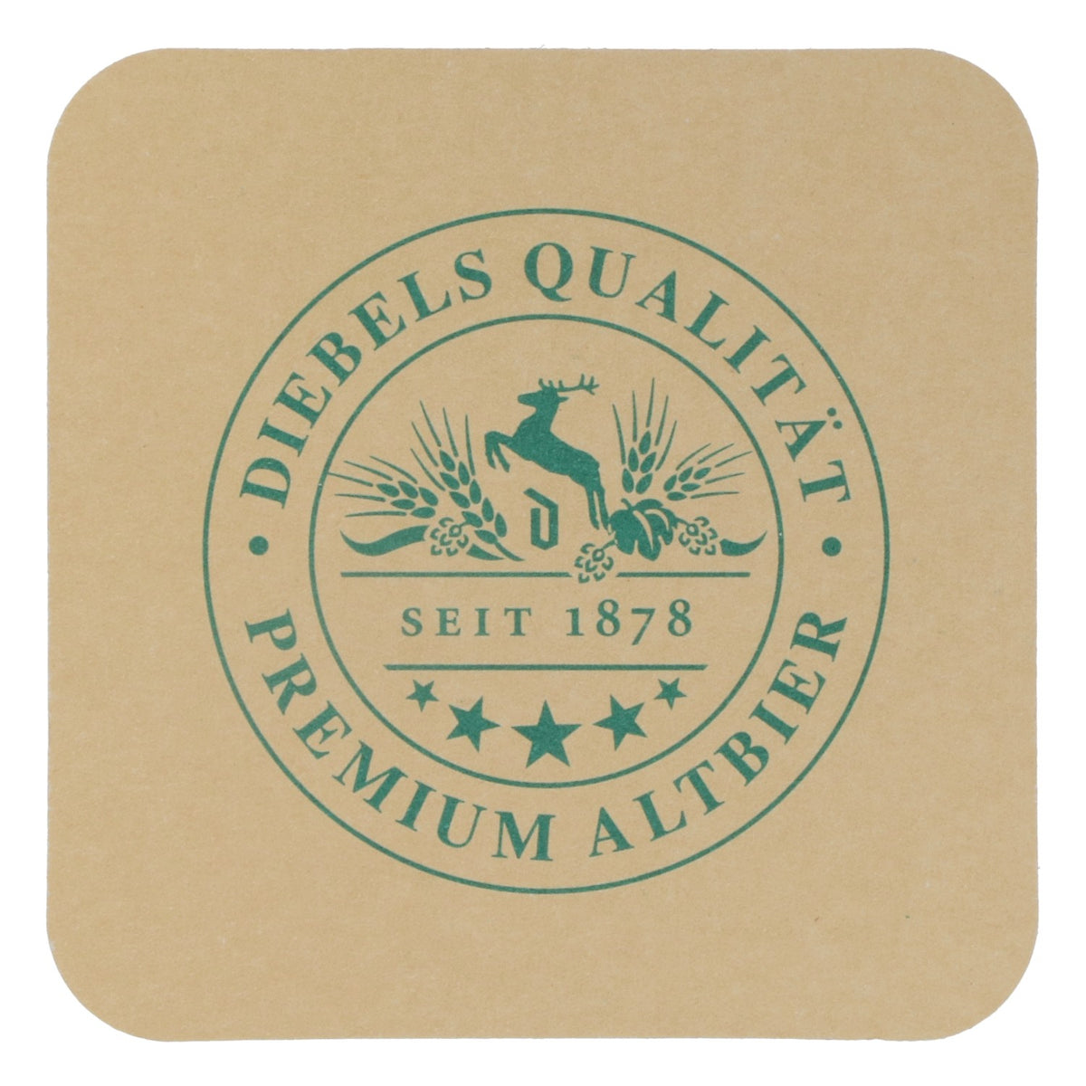 100x Diebels Bier Bierdeckel Untersetzer Pappuntersetzer Glasuntersetzter 9x9 cm grün – Ansicht 4