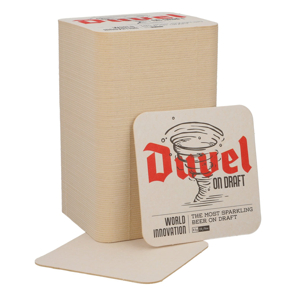 100x Duvel Bier Bierdeckel Untersetzer Glasuntersetzer Barzubehör 9,3x9,3 cm