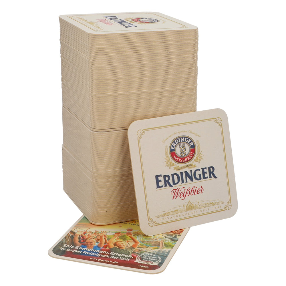 100x Erdinger Weissbräu Bier Bierdeckel Untersetzer Glasuntersetzer "Europapark"