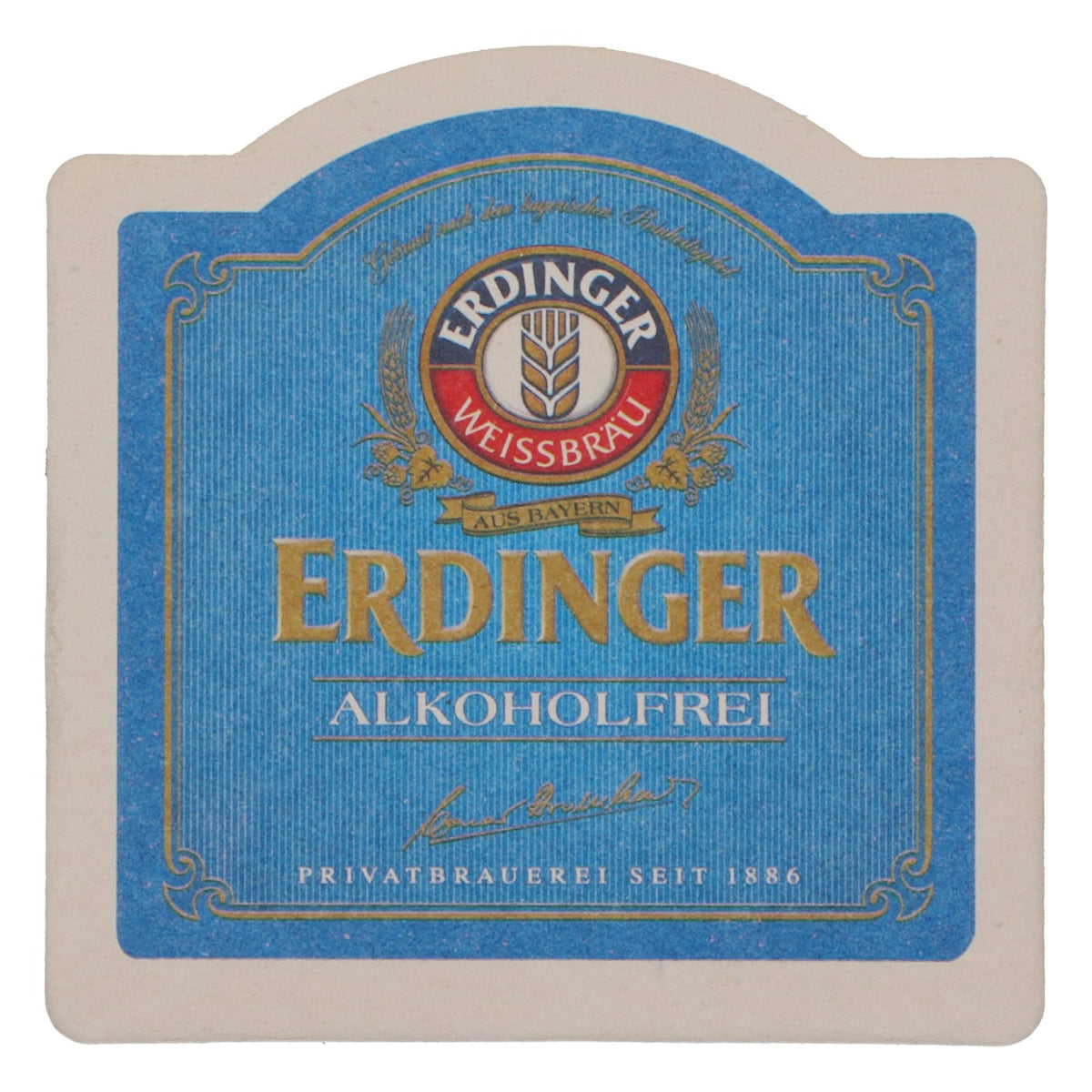100x Erdinger Weissbräu Bierdeckel Alkoholfrei Blau – Ansicht 3