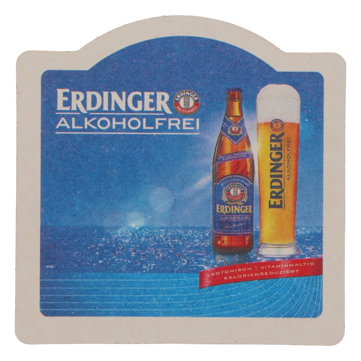 100x Erdinger Weissbräu Bierdeckel Alkoholfrei Blau – Ansicht 4