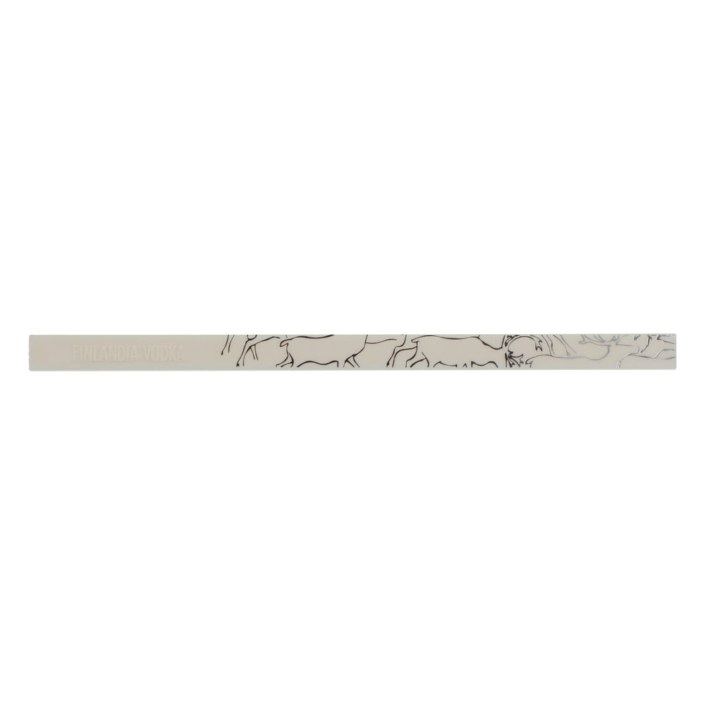100x Finlandia Vodka Stirrer Barlöffel weiß Relief Logo Tier Barzubehör