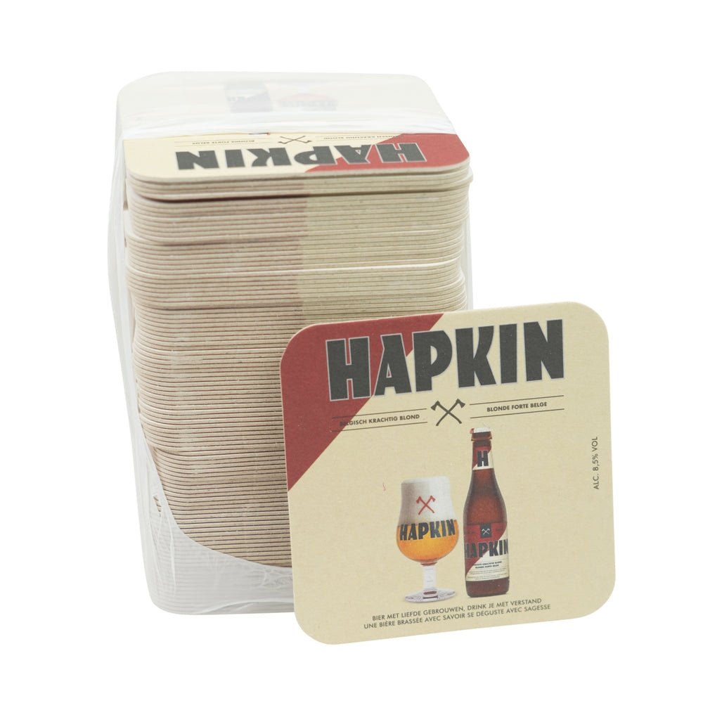 100x Hapkin Bierdeckel Untersetzer Coaster Filz Gläser Belgien Beer Gastro Bar