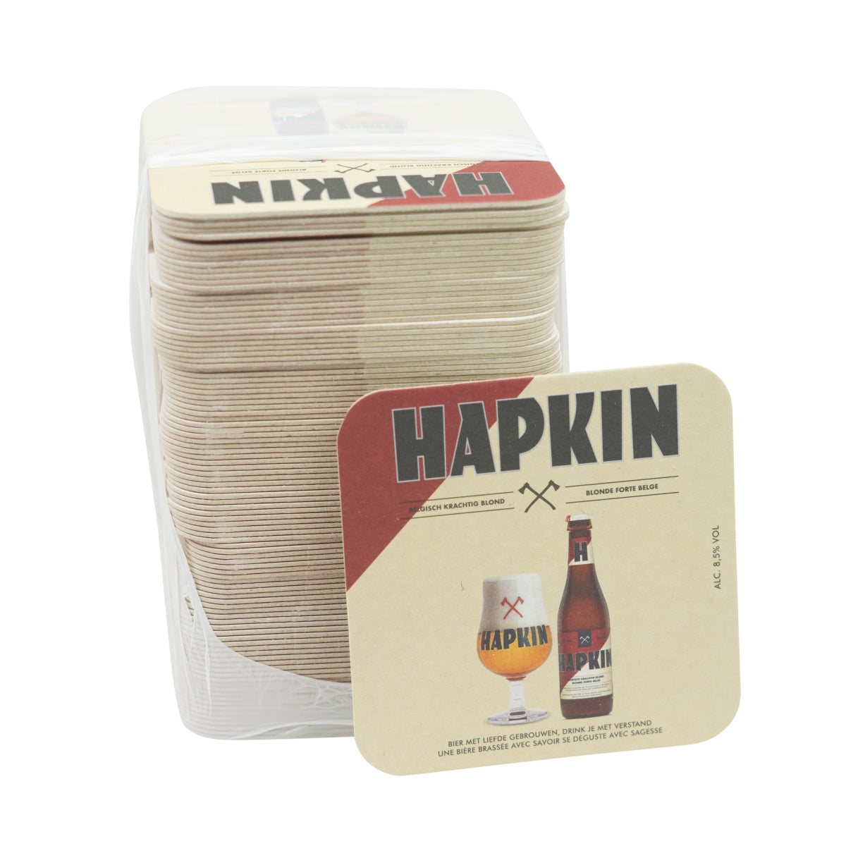 100x Hapkin Bierdeckel Untersetzer Coaster Filz Gläser Belgien Beer Gastro Bar