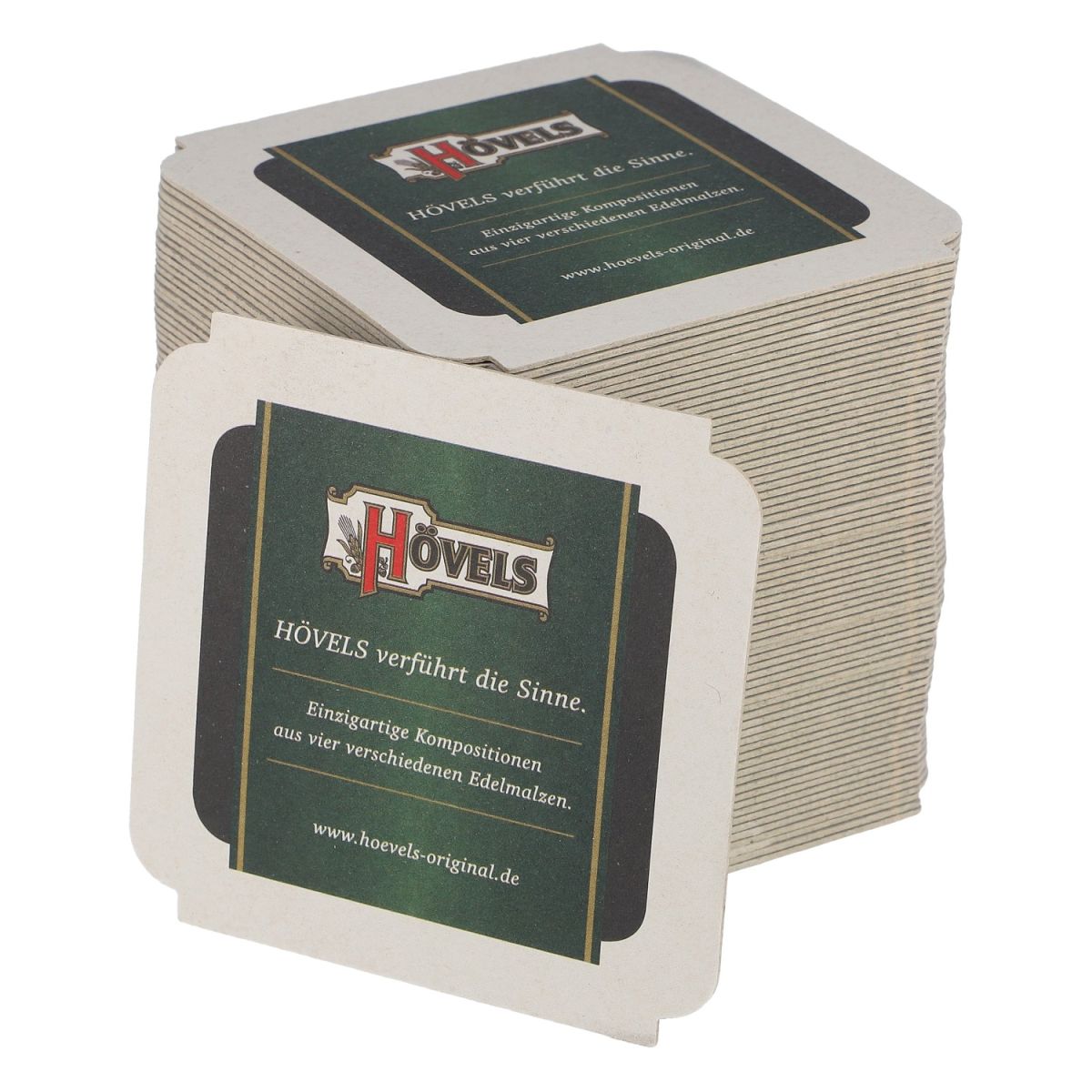 100x Hövels Untersetzer Bierdeckel 9,5x9,5cm Untersetzer Tropfschutz Gastro – Ansicht 2