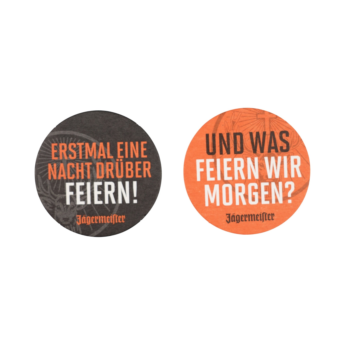 100x Jägermeister Likör kleine Untersetzer Shotgröße Schnaps Bierfilz Bierdeckel – Ansicht 2