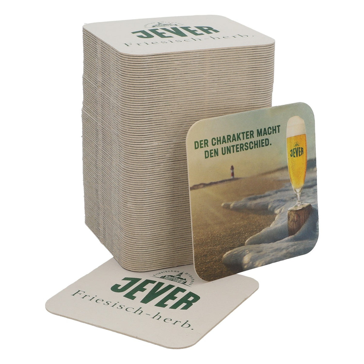 Jever Bier Bar Bundle Set aus Pokalgläsern Flaschenöffnerset und Bierdeckeln – Ansicht 3