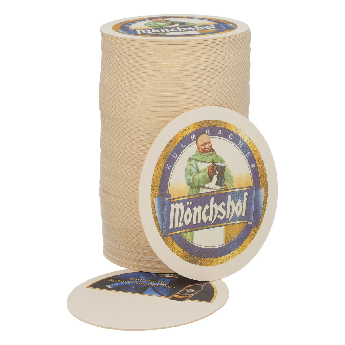 100x Kulmbacher Reichelbräu Bier Bierdeckel Untersetzer Mönchshof Oval