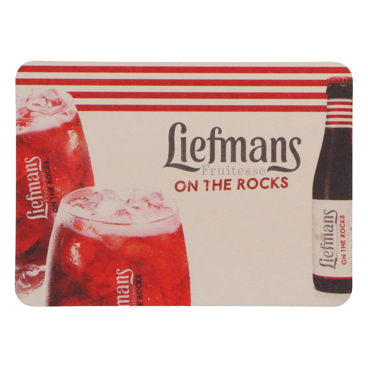 100x Liefmans Bier Bierdeckel Untersetzer Glasuntersetzer Barzubehör 11x8 cm Rot/weiß – Ansicht 3