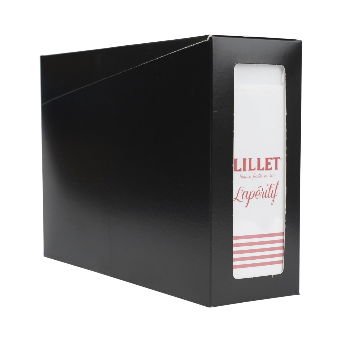 100x Lillet Likör Bestecktasche 19x9cm Servietten Halter Gastro Spender weiß