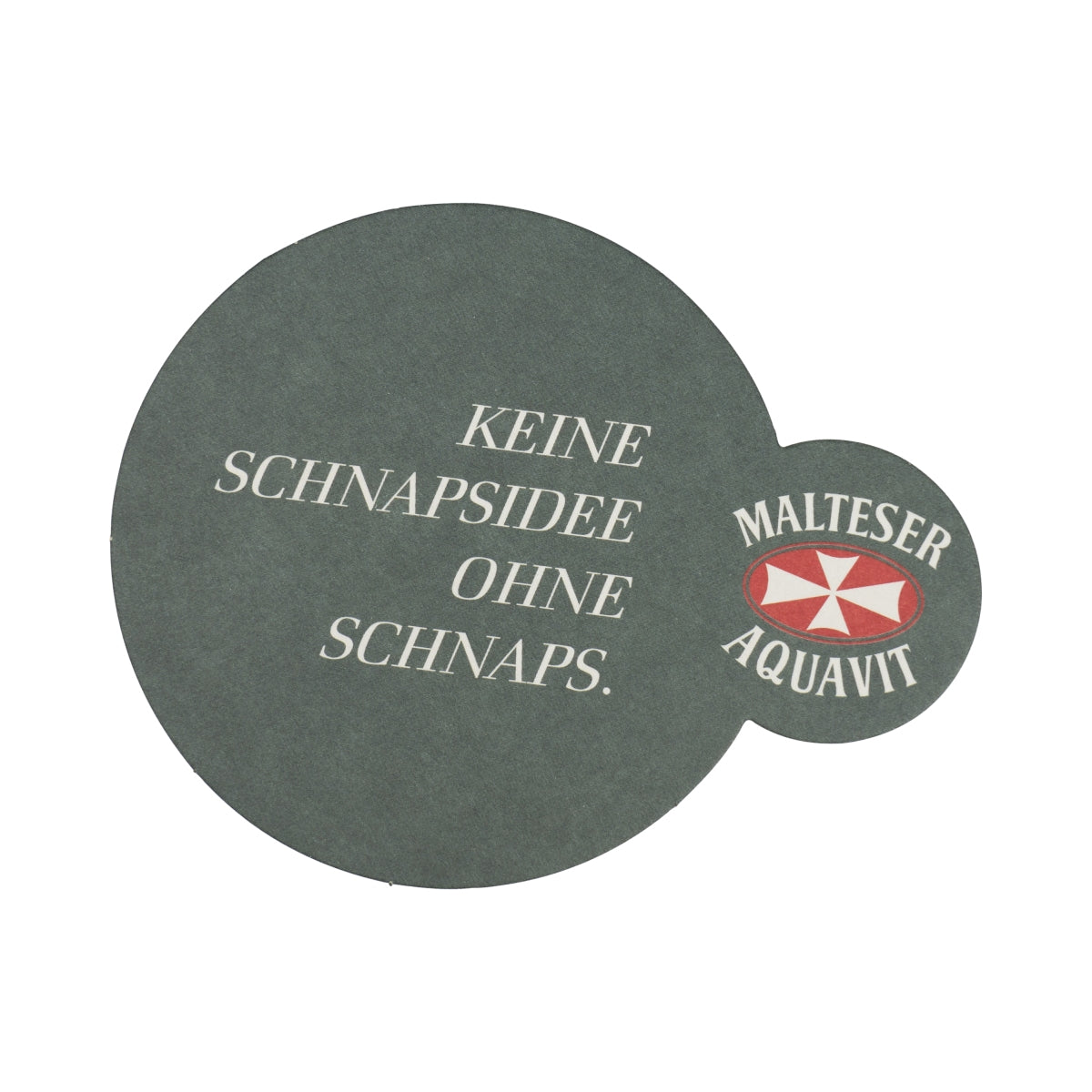 100x Malteser Acquavit Bierdeckel Herrengedeck Glas Untersetzer Schnaps grün