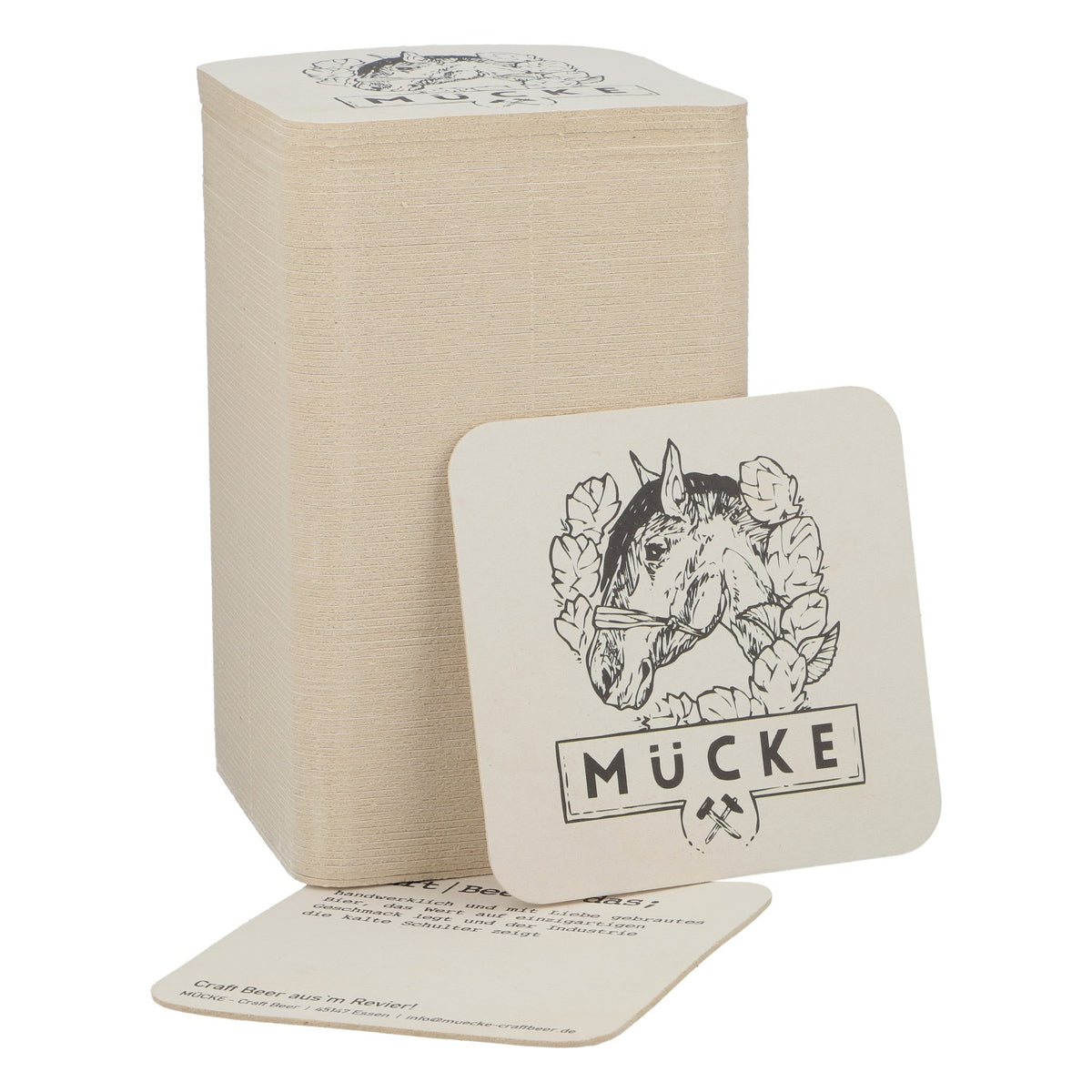 100x Mücke Bier Bierdeckel Untersetzer Glasuntersetzer Craft Beer