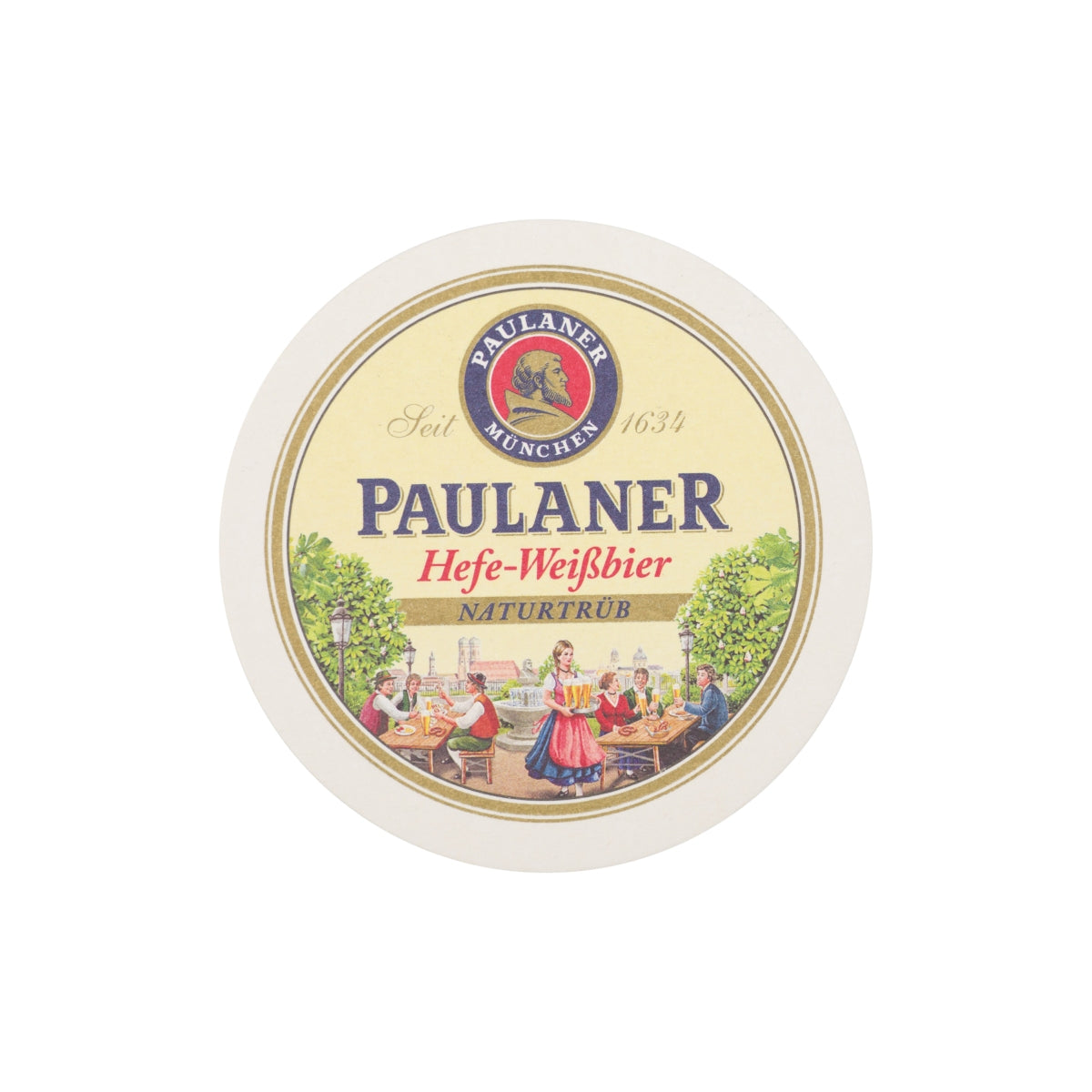 100x Paulaner Bier Bierdeckel 10cm Glas Untersetzer Hefe Weißbier Gläser Schoner