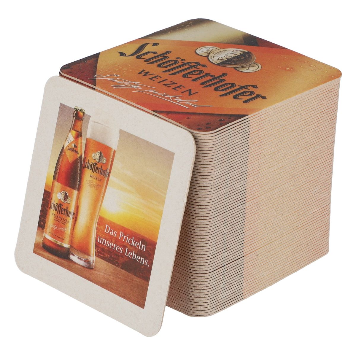 100x Schöfferhofer Weizen Bierdeckel Glasuntersetzter pritzig prickeld – Ansicht 3