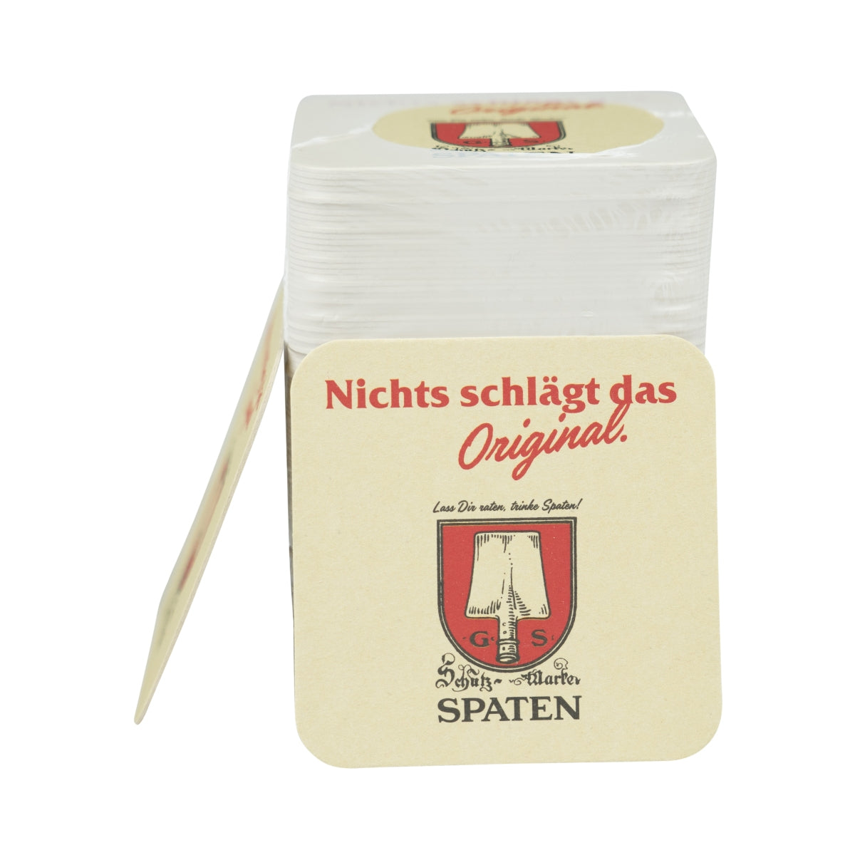 100x Spaten Untersetzer Bierdeckel 9x9cm Glas Getränke Unterlage Tropfschutz – Ansicht 3