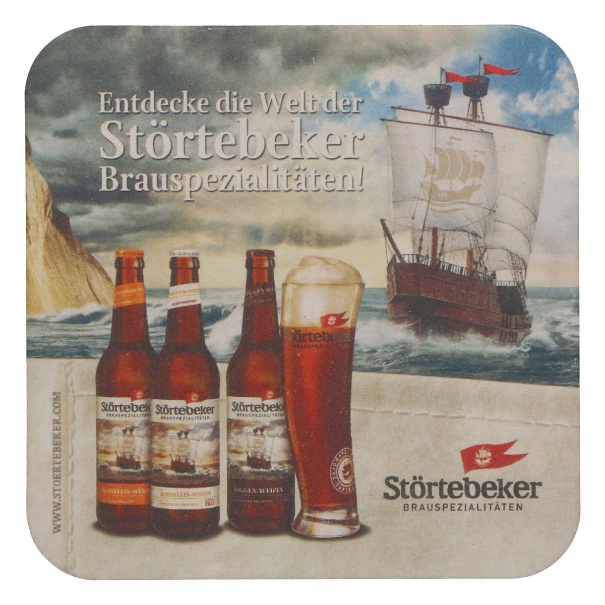 100x Störtebeker Bier Bierdeckel Roggen-Weizen Untersetzer Papier bunt Coaster – Ansicht 3