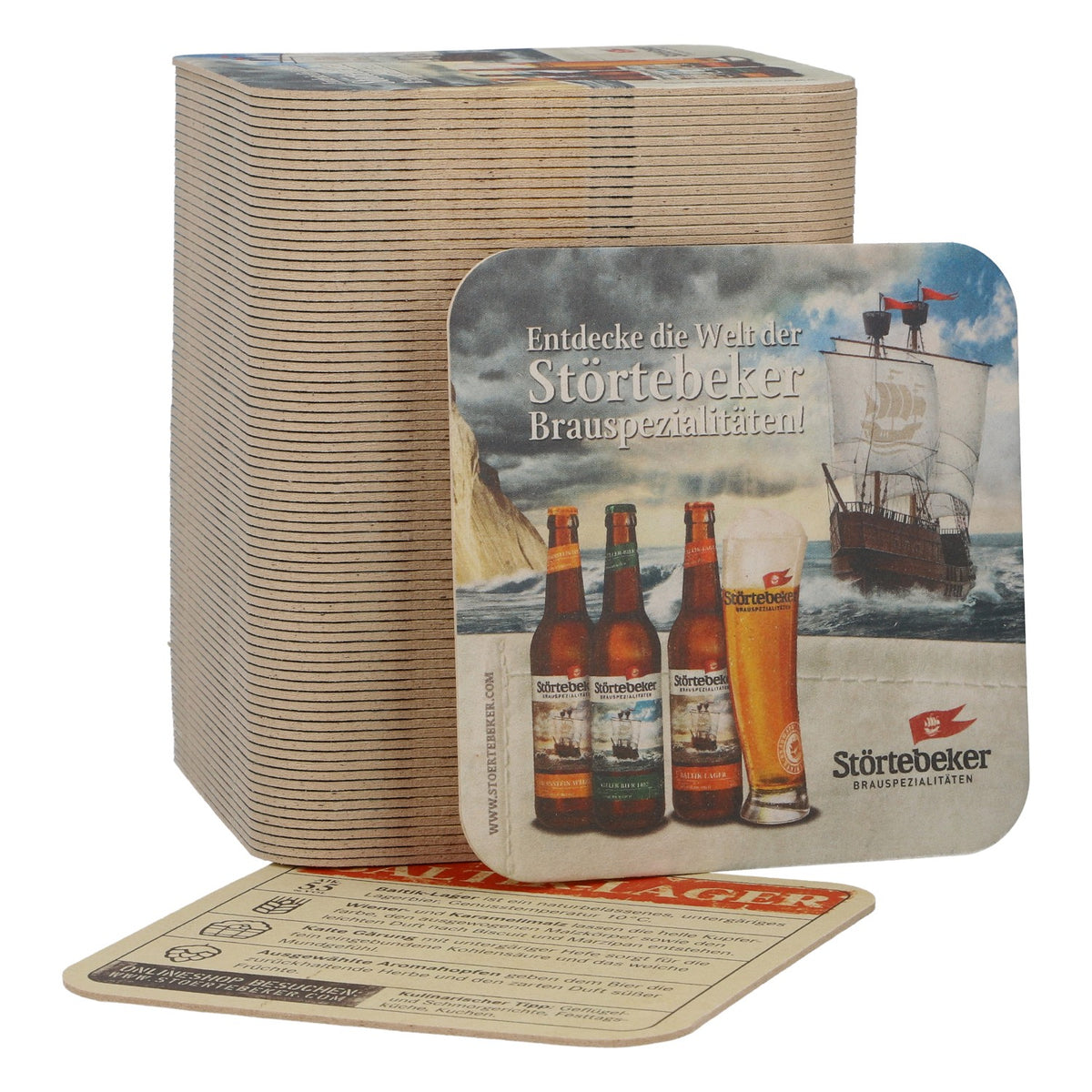 100x Störtebeker Bierdeckel Baltik-Lager NEU Untersetzer Barzubehör Deko