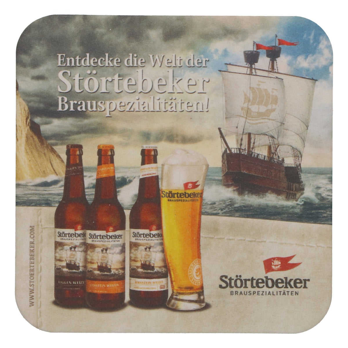 100x Störtebeker Bierdeckel Bernstein-Weizen Alkoholfrei Untersetzer Original – Ansicht 3