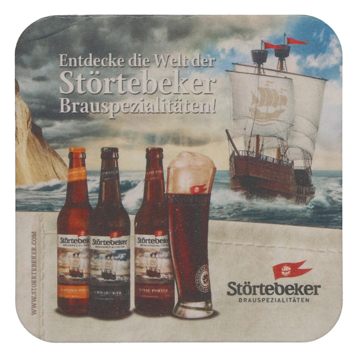 100x Störtebeker Bierdeckel Hanse-Porter Untersetzer maritim Barzubehör – Ansicht 3