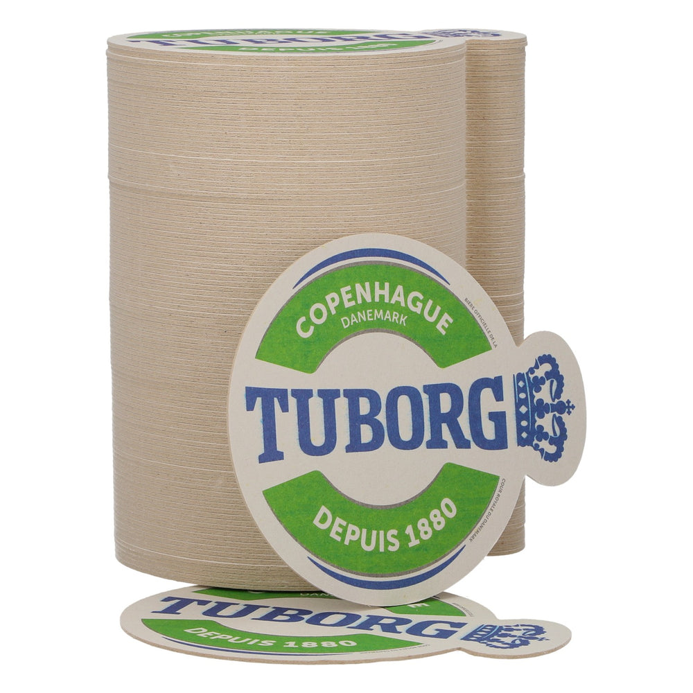 100x Tuborg Bier Untersetzer Copenhague Danemark Depuis 1880 grün