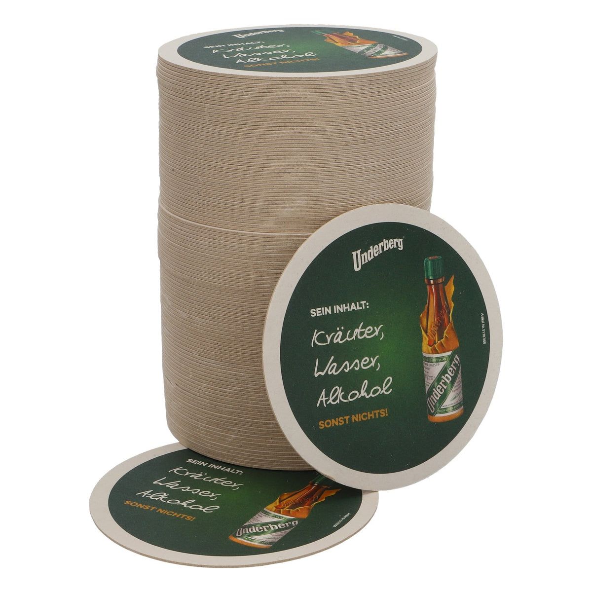 100x Underberg Likör Bierdeckel Untersetzer Pappuntersetzer Glasuntersetzter rund 11cm