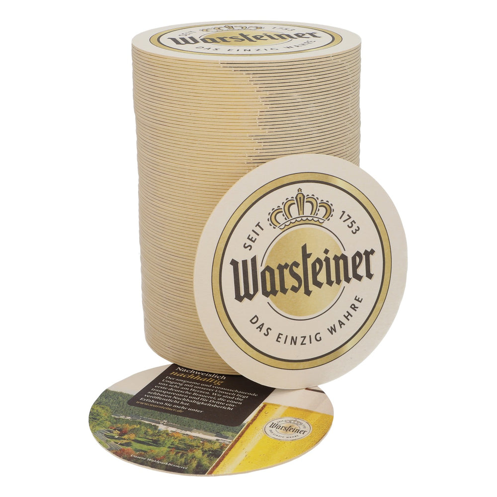 100x Warsteiner Bier Bierdeckel Untersetzer Glasuntersetzer "Nachweislich nachhaltig"