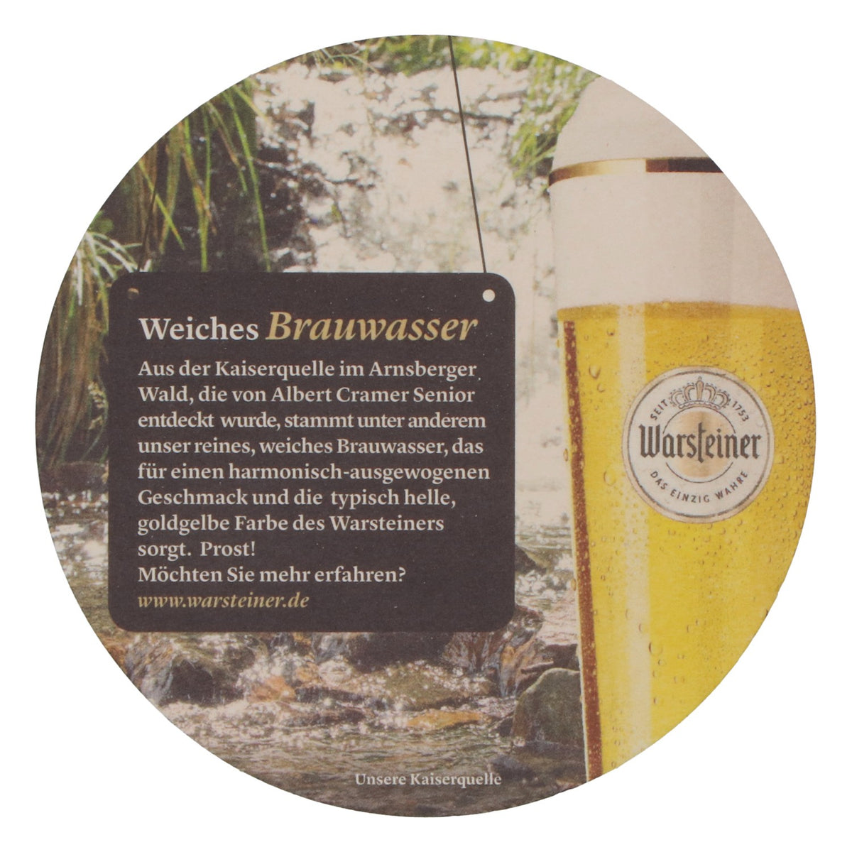 100x Warsteiner Bier Bierdeckel Untersetzer Glasuntersetzer Weiches Brauwasser" – Ansicht 4