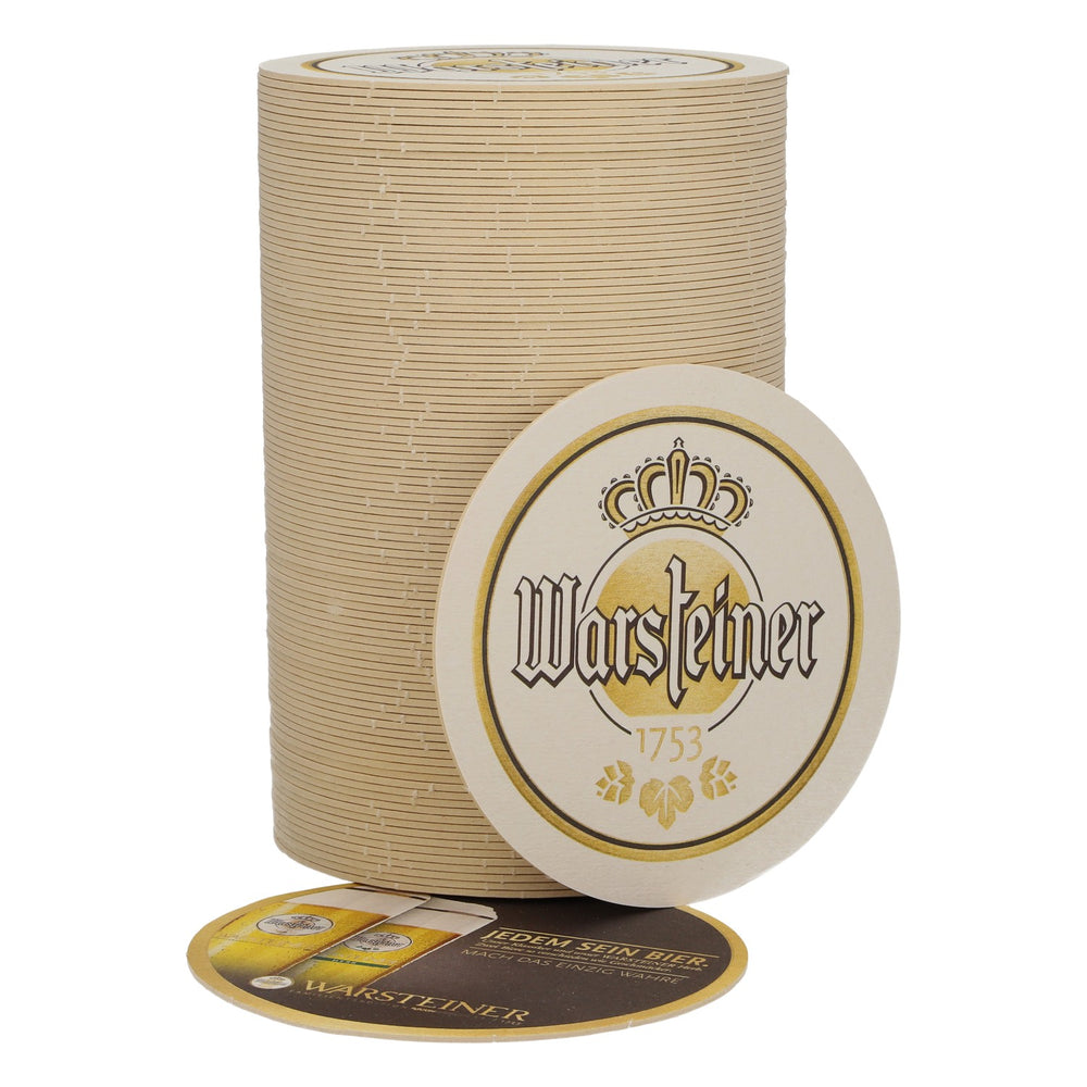 100x Warsteiner Bierdeckel Ø 10,5 cm "Jedem sein Bier"