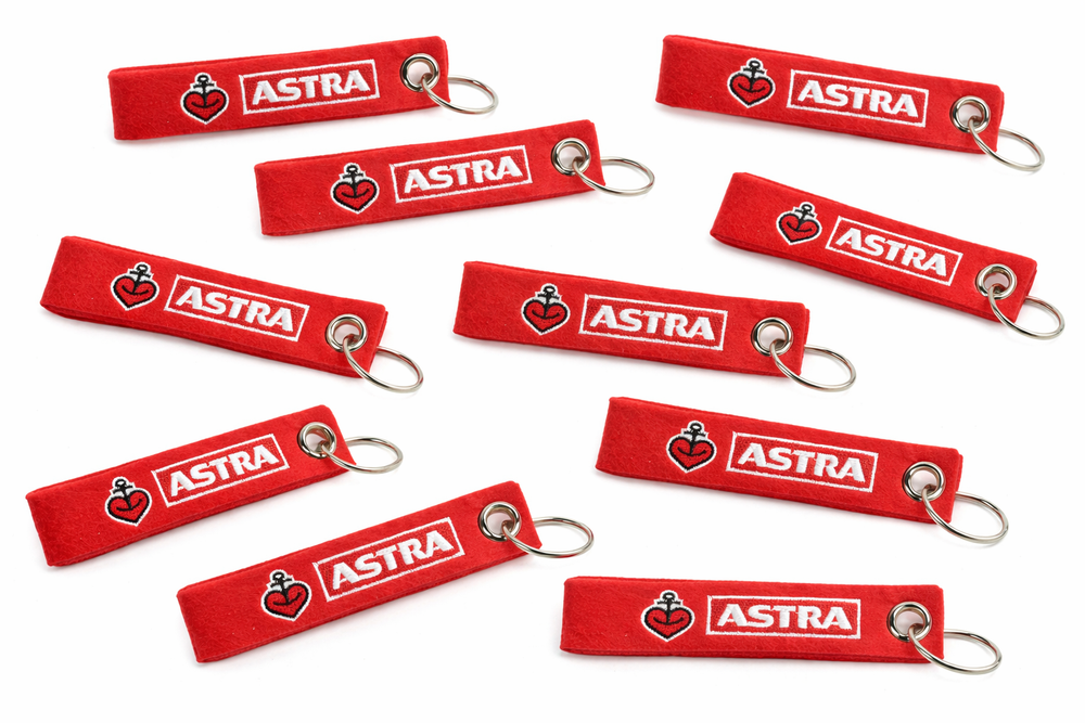 10x Astra Schlüsselanhänger Accessoir Filzband Ring Schmuck Deko Keychain Auto Haus