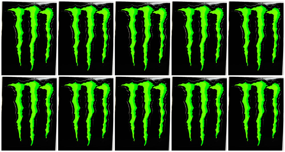 10x Monster Energy Sticker Aufkleber Schwarz 11x8cm Werbung BMX Merchandise