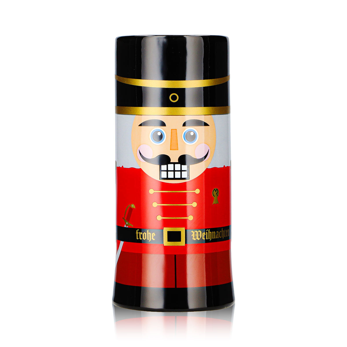 12 Mohaba Glühweinbecher Flöten-Tasse Nussknacker Frohe Weihnachten schwarz 0,2l geeicht – Ansicht 2