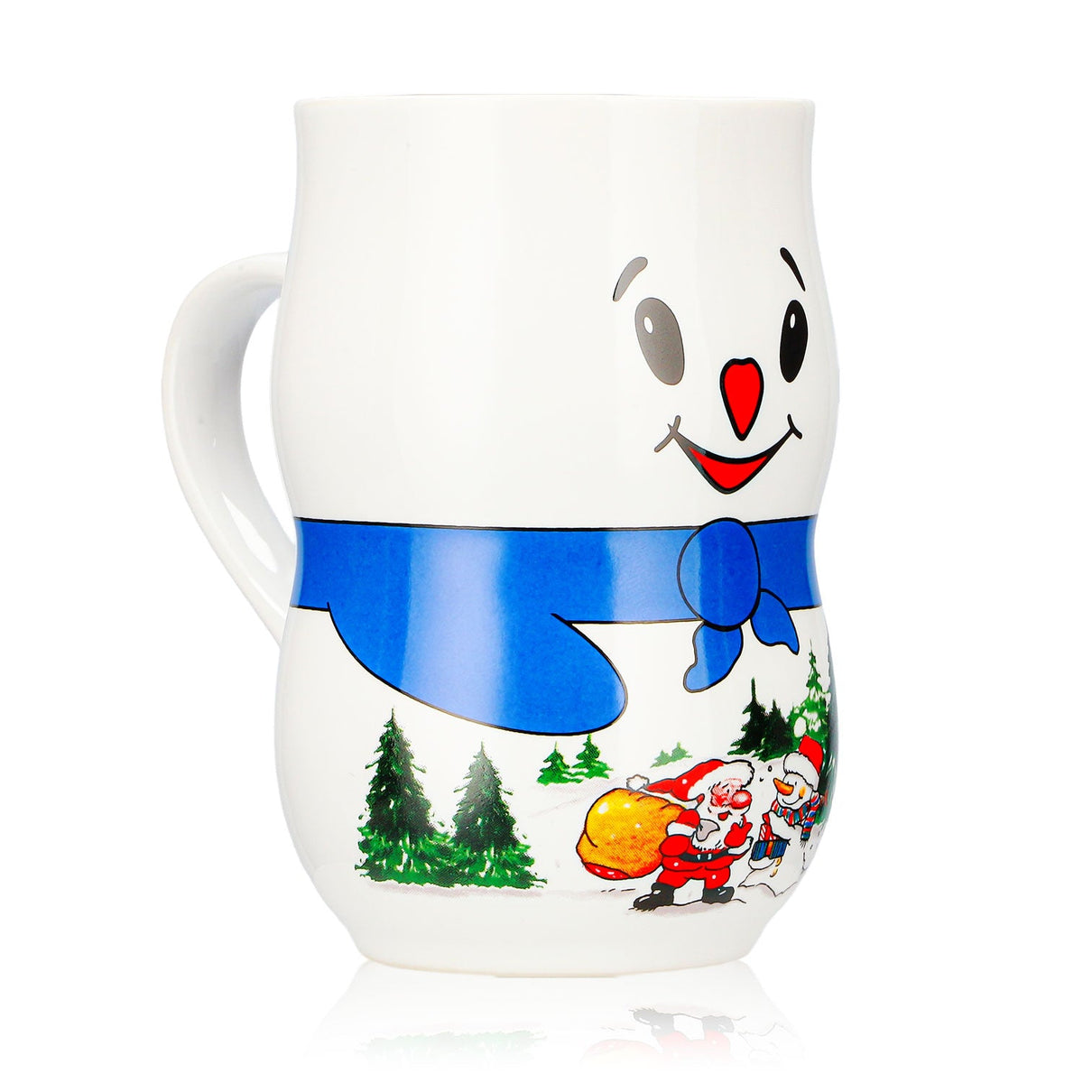 6 Mohaba Glühweinbecher Schneemann-Tasse Iceman Weihnachtsmann weiß 0,2l geeicht – Ansicht 3