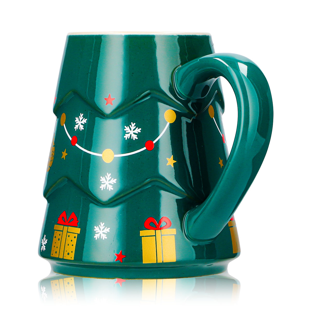 2 Mohaba Glühweinbecher Tannenbaum-Tasse dunkelgrün / chamonix 0,2l geeicht – Ansicht 5