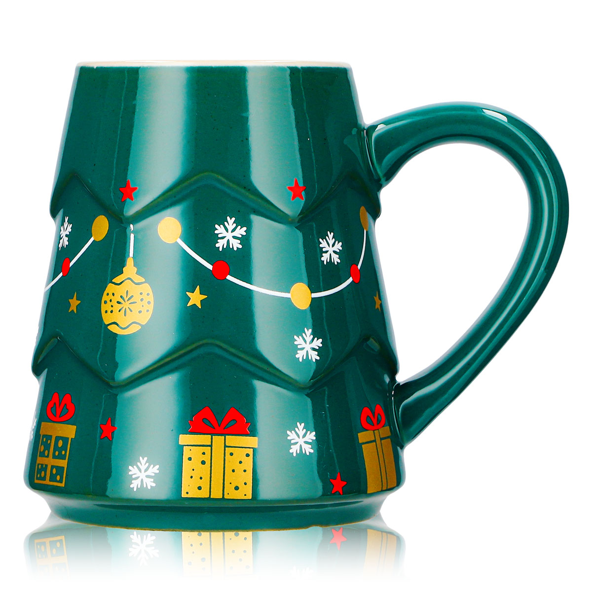 2 Mohaba Glühweinbecher Tannenbaum-Tasse dunkelgrün / chamonix 0,2l geeicht – Ansicht 6
