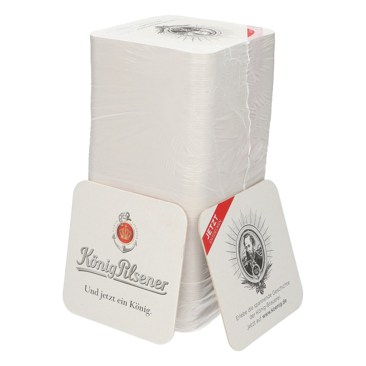 120x König Pilsener Untersetzer Bierdeckel 9x9 cm Tropfschutz Gläser Flaschen