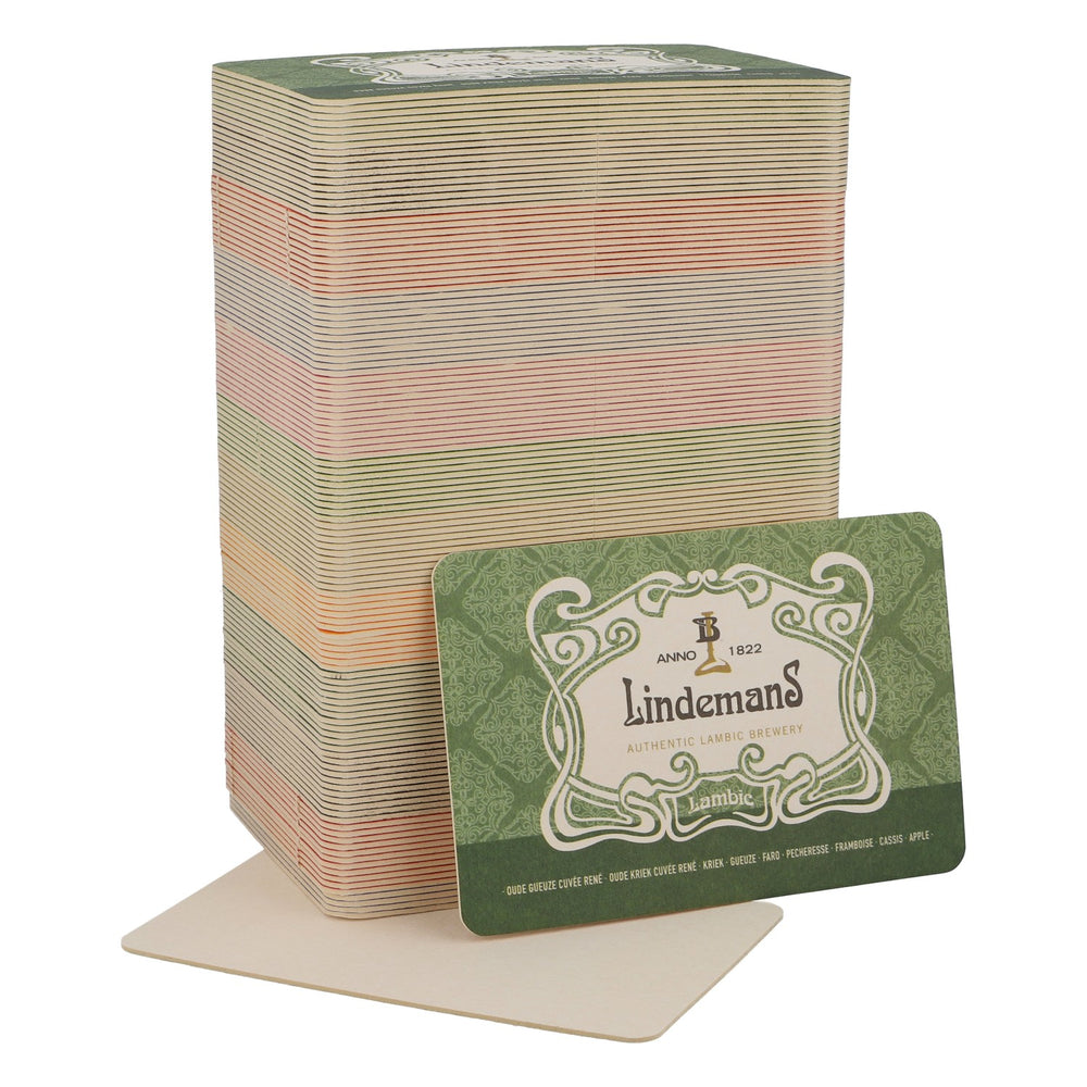 120x Lindemans Bier Bierdeckel Untersetzer Glasuntersetzer Barzubehör 12x8 cm Bunt