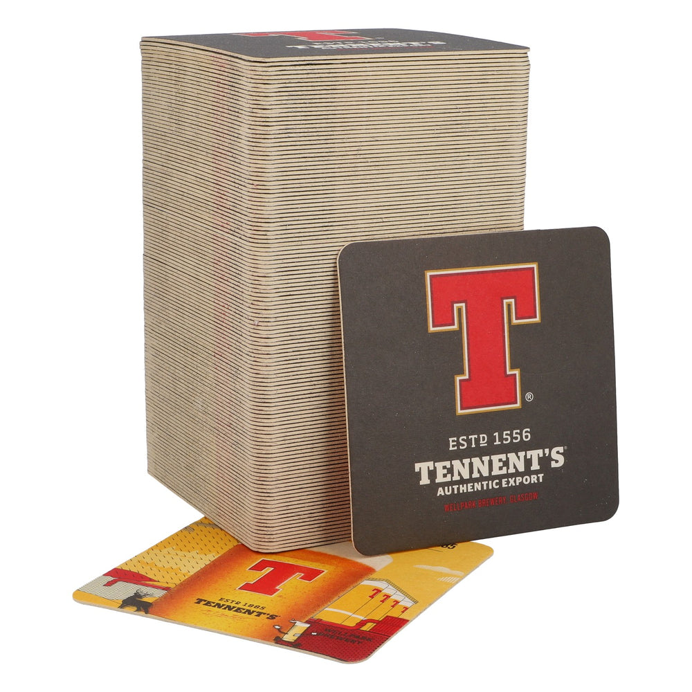120x Tennent's Bier Bierdeckel Untersetzer Glasuntersetzer Deckel 9,5x9,5 cm