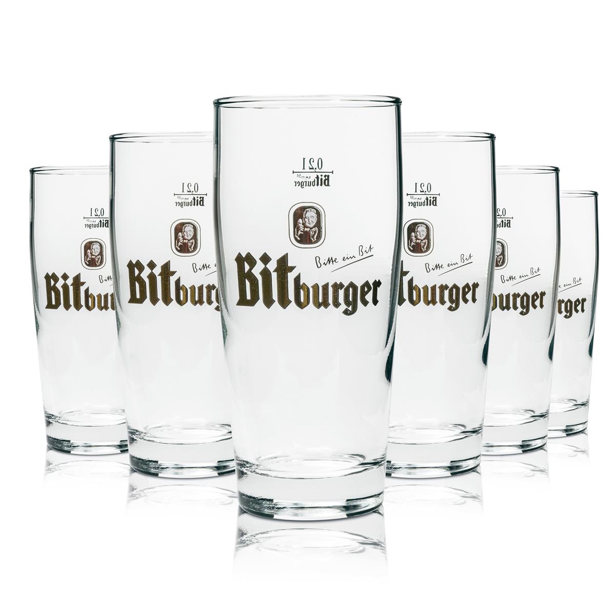 12x Bitburger Bier Glas 0,2l Willi Becher – Ansicht 2