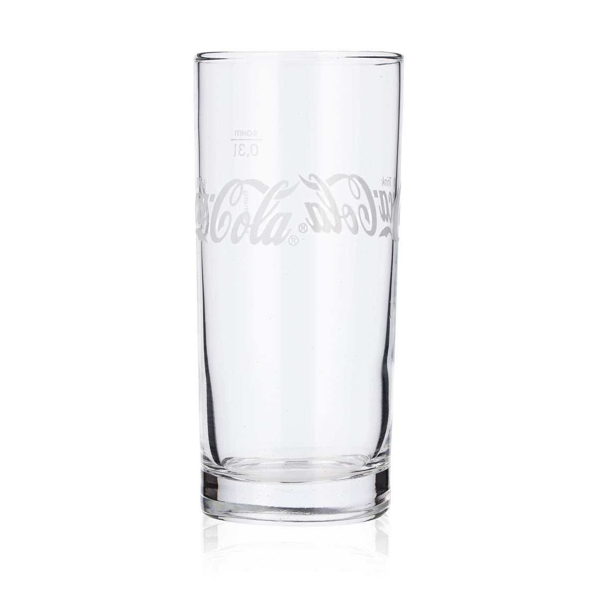 12x Coca Cola Longdrink Glas 0,3l Becher Schriftzug horizontal Sahm – Ansicht 3