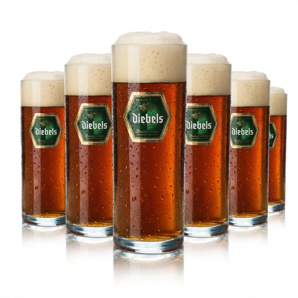 12x Diebels Bier Glas 0,4l Alt Becher Sahm Willi Gläser Brauerei Stange Pokal