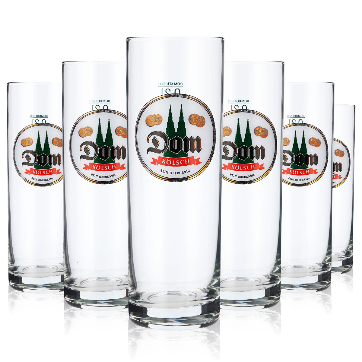 12x Dom Bier Glas 0,2l Biergläser Kölschglas Stange weißes Logo Sahm – Ansicht 5